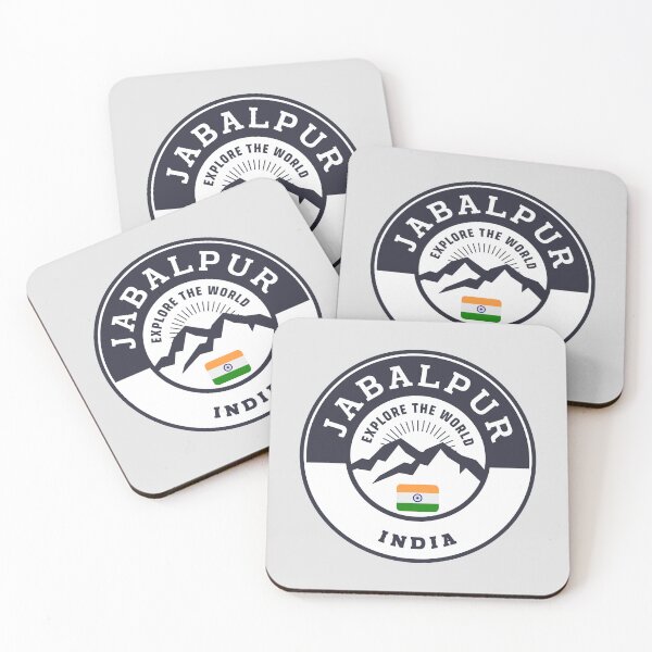 Item preview, Jabalpur India | Black and White Travel Crest designed and sold by World Designs.