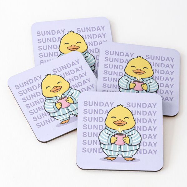 Item preview, Cozy Sunday Duck- Sleepy Pyjama Duck with Coffee Meme designed and sold by EnlightArt.