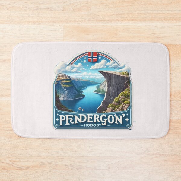Item preview, Trolltunga Sky Cliff – Cute 3D Pendragon Hobby Style Label with Norway Flag  designed and sold by PaintMeWorld.