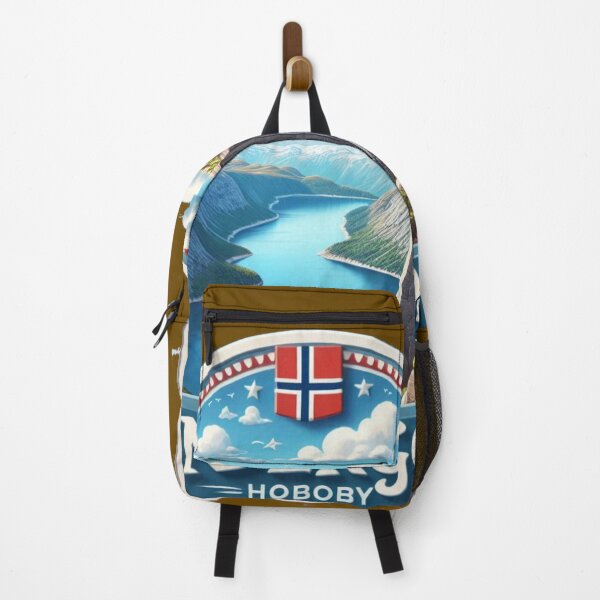 Item preview, Trolltunga Sky Cliff – Cute 3D Pendragon Hobby Style Label with Norway Flag designed and sold by PaintMeWorld.