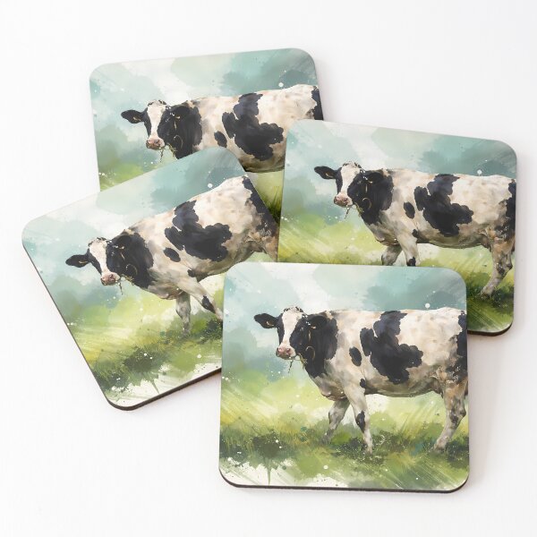 Item preview, Black and White Cow in Field designed and sold by cuprum.