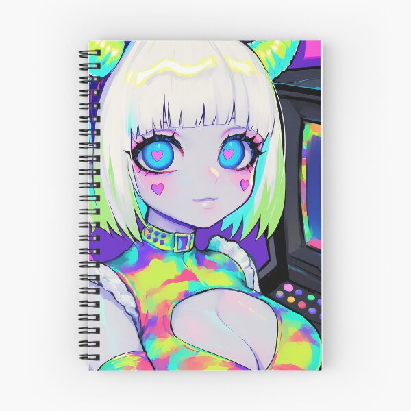 Item preview, Glitchcore Arcade Anime Demon Girl designed and sold by bubblegoth.