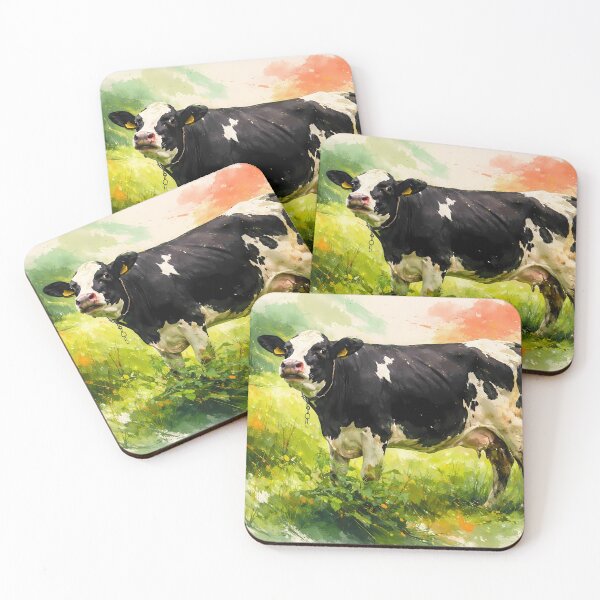 Item preview, Holstein Cow in Lush Pasture designed and sold by cuprum.