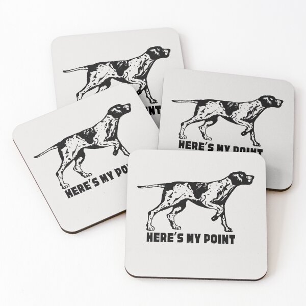 Item preview, LIspe Vintage Pointing Dog Illustration Here’s My Point designed and sold by Lispe-Designs.