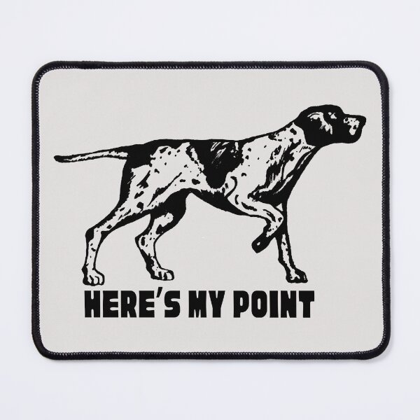 Item preview, LIspe Vintage Pointing Dog Illustration Here’s My Point designed and sold by Lispe-Designs.
