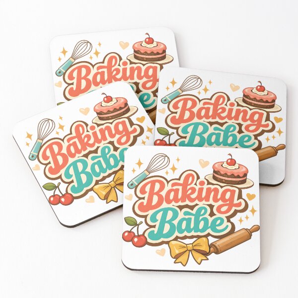 Item preview, Baking Babe Cute Retro Baking Typography with Cake & Whisk designed and sold by Luvahawb.
