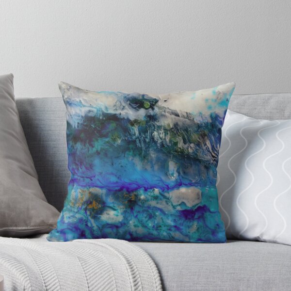 Item preview, Stormy sky and water- abstract sea scape mix medium painting  designed and sold by hollycooper.