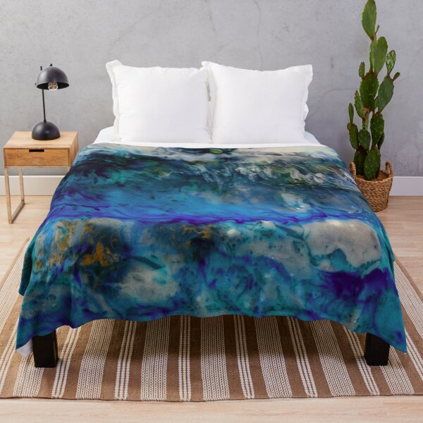 Item preview, Stormy sky and water- abstract sea scape mix medium painting designed and sold by hollycooper.