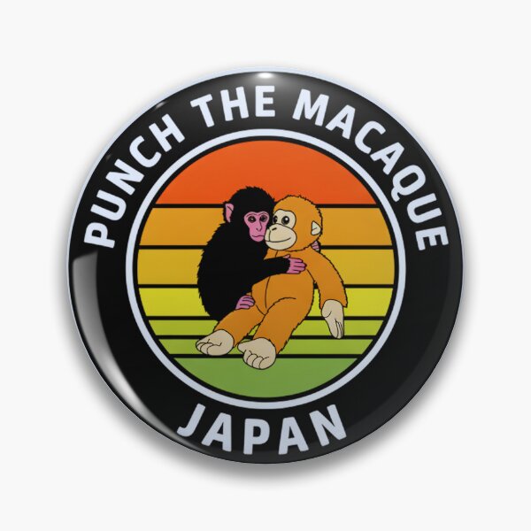 Item preview, Punch the Macaque Print for Vintage Style | Retro Japan Monkey Badge Design designed and sold by Rainstorm Trends (RST).