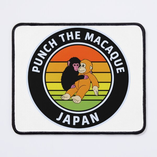 Item preview, Punch the Macaque Print for Vintage Style | Retro Japan Monkey Badge Design designed and sold by Rainstorm Trends (RST).