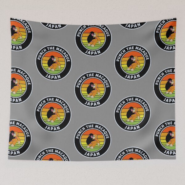 Item preview, Punch the Macaque Print for Vintage Style | Retro Japan Monkey Badge Design designed and sold by Rainstorm Trends (RST).