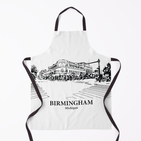 Item preview, Birmingham MI - Ink Cityscape Illustration designed and sold by Lakeric Cityscapes.