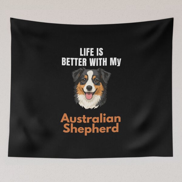 Item preview, Life Is Better With My Australian Shepherd – Cute Dog Mom & Dog Dad Gift designed and sold by YAKOUT-STUDIO.