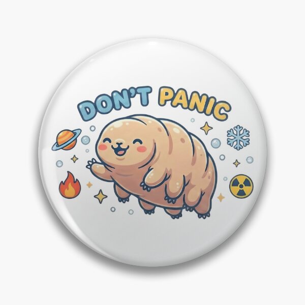 Item preview, Don’t Panic Tardigrade – Cute Space Survivor Science Design designed and sold by Fluidic-Space.