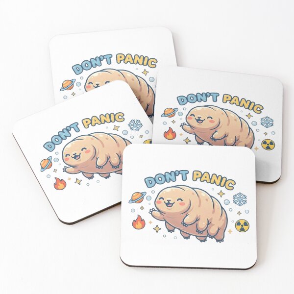 Item preview, Don’t Panic Tardigrade – Cute Space Survivor Science Design designed and sold by Fluidic-Space.