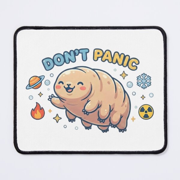 Item preview, Don’t Panic Tardigrade – Cute Space Survivor Science Design designed and sold by Fluidic-Space.