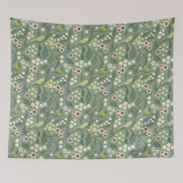 Item preview, Whimsical Songbirds & Sneezeweed designed and sold by phatlizzardart.