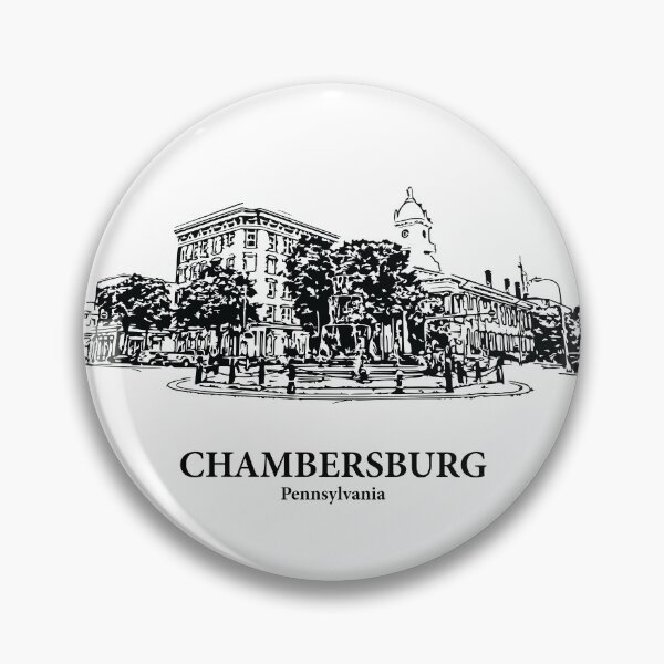 Item preview, Chambersburg PA - Ink Cityscape Illustration designed and sold by Lakeric Cityscapes.