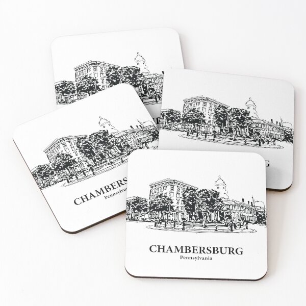Item preview, Chambersburg PA - Ink Cityscape Illustration designed and sold by Lakeric Cityscapes.