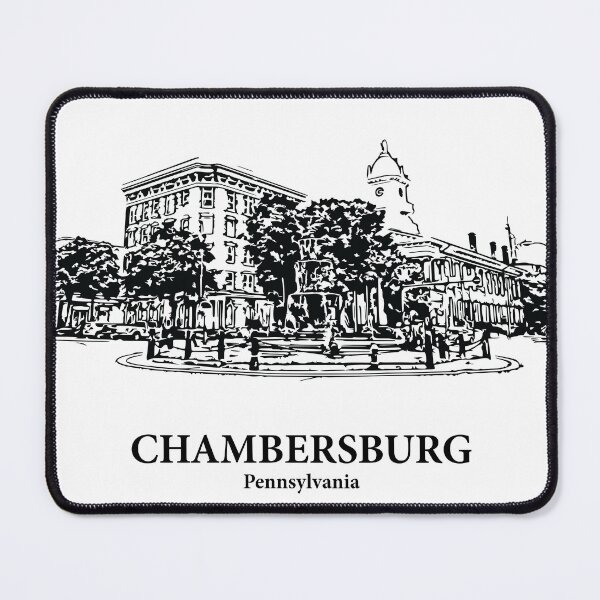 Item preview, Chambersburg PA - Ink Cityscape Illustration designed and sold by Lakeric Cityscapes.