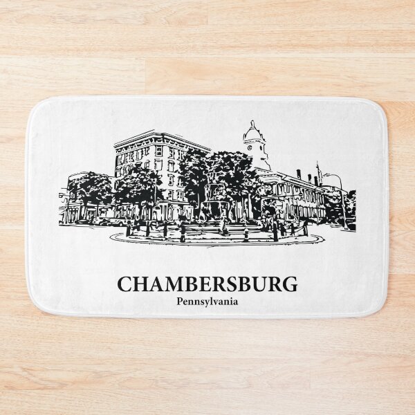 Item preview, Chambersburg PA - Ink Cityscape Illustration designed and sold by Lakeric Cityscapes.