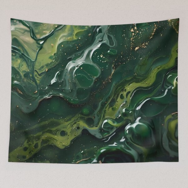 Item preview, Forest Green Fluid Abstraction designed and sold by VibeShift Studio.
