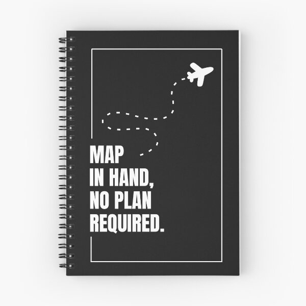 Item preview, Map In Hand No Plan Required (White Typography) designed and sold by CKM-style.