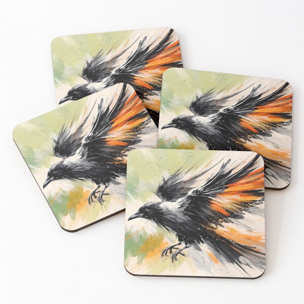 Item preview, Dynamic Crow in Mid-Flight designed and sold by cuprum.
