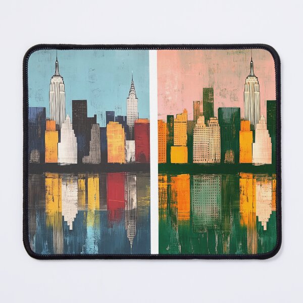 Item preview, NYC Skyline – Urban Contrast Quad Set designed and sold by SkylineVistas Designs.