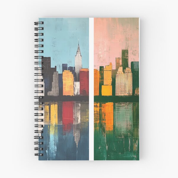 Item preview, NYC Skyline – Urban Contrast Quad Set designed and sold by SkylineVistas Designs.