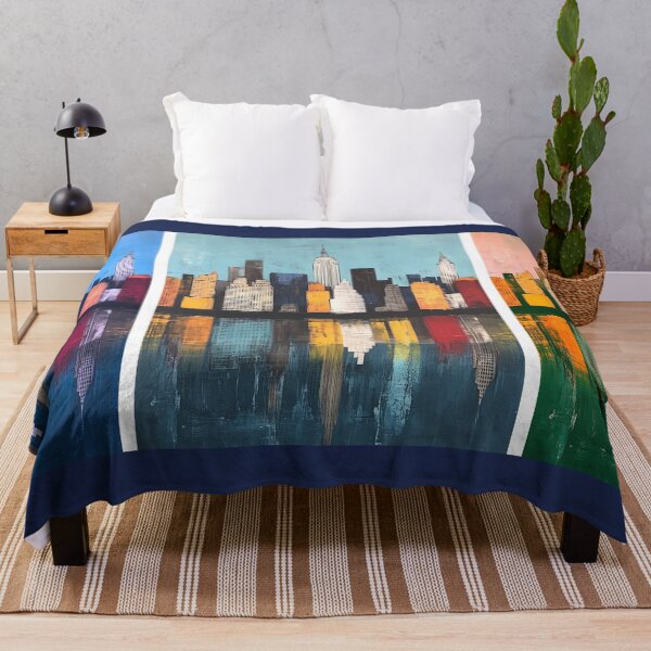 Item preview, NYC Skyline – Urban Contrast Quad Set designed and sold by SkylineVistas Designs.