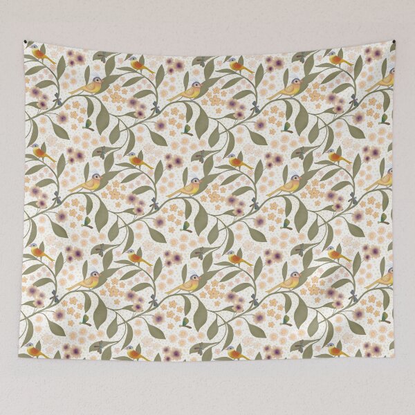 Item preview, Whimsical Songbirds & Sneezeweed designed and sold by phatlizzardart.