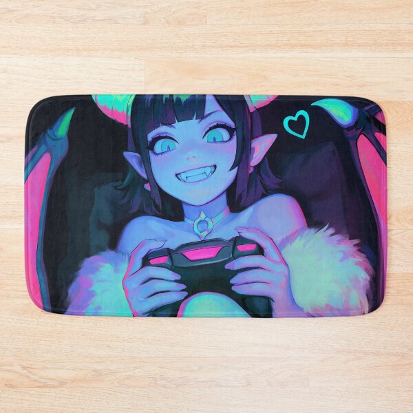 Item preview, Neon Demon Gamer Girl Portrait designed and sold by bubblegoth.