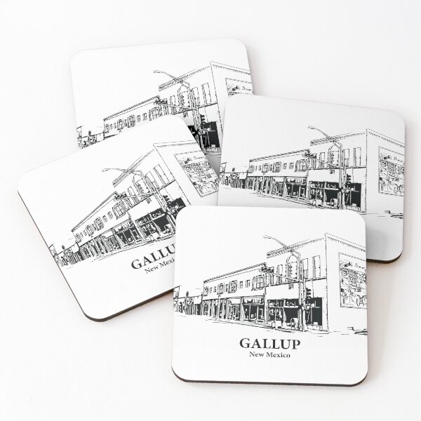 Item preview, Gallup NM - Ink Cityscape Illustration designed and sold by Lakeric Cityscapes.