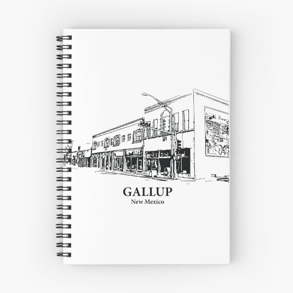 Item preview, Gallup NM - Ink Cityscape Illustration designed and sold by Lakeric Cityscapes.