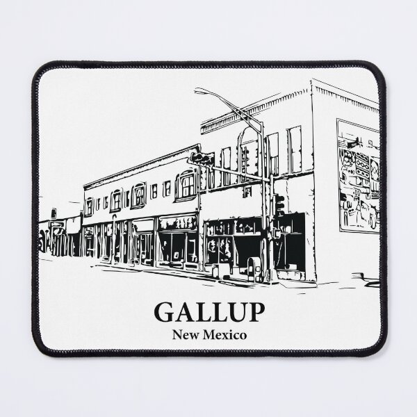 Item preview, Gallup NM - Ink Cityscape Illustration designed and sold by Lakeric Cityscapes.