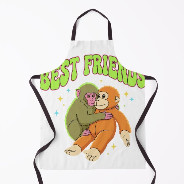 Item preview, Best Friends Monkey Print for Punch Story Fans | Cute Kawaii Macaque Toy Design designed and sold by Rainstorm Trends (RST).
