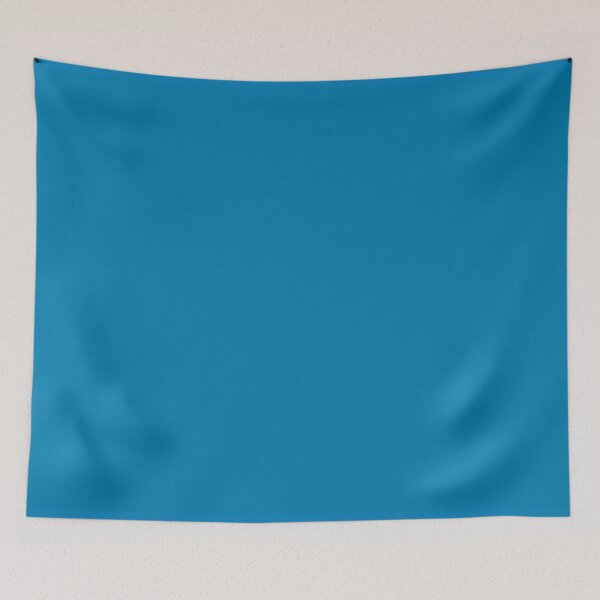Item preview, Peacock Blue Solid Plain Background designed and sold by burbankdesigns.