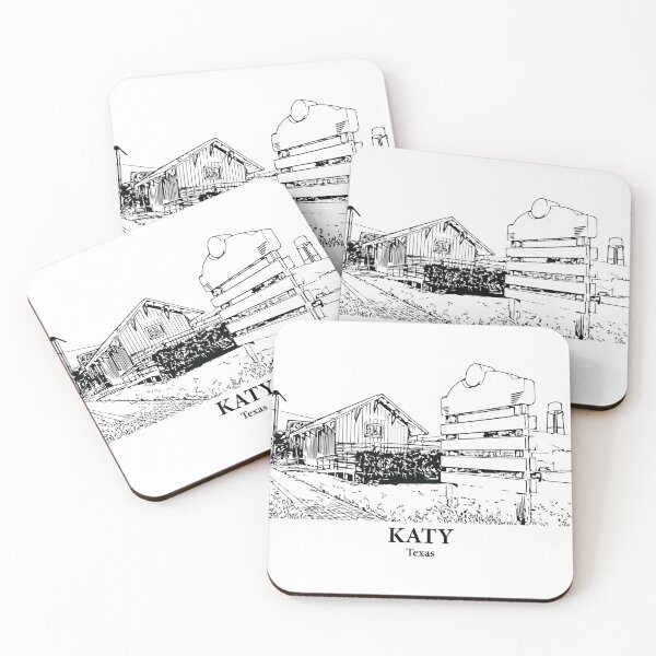 Item preview, Katy TX - Ink Cityscape Illustration designed and sold by Lakeric Cityscapes.