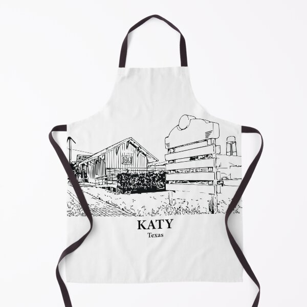 Item preview, Katy TX - Ink Cityscape Illustration designed and sold by Lakeric Cityscapes.