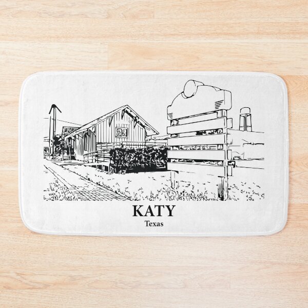 Item preview, Katy TX - Ink Cityscape Illustration designed and sold by Lakeric Cityscapes.