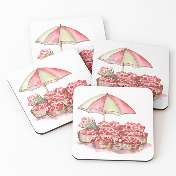 Item preview, Summer Strawberry and Flowers Stand designed and sold by Flowersforbear.