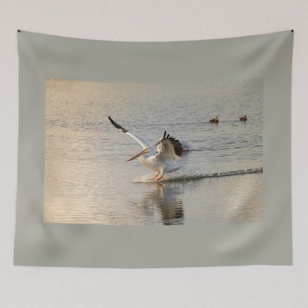 Item preview, Pelican Skimming Over Water designed and sold by Debra Martz.