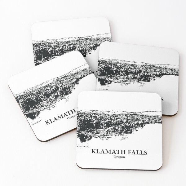 Item preview, Klamath Falls OR - Ink Cityscape Illustration designed and sold by Lakeric Cityscapes.