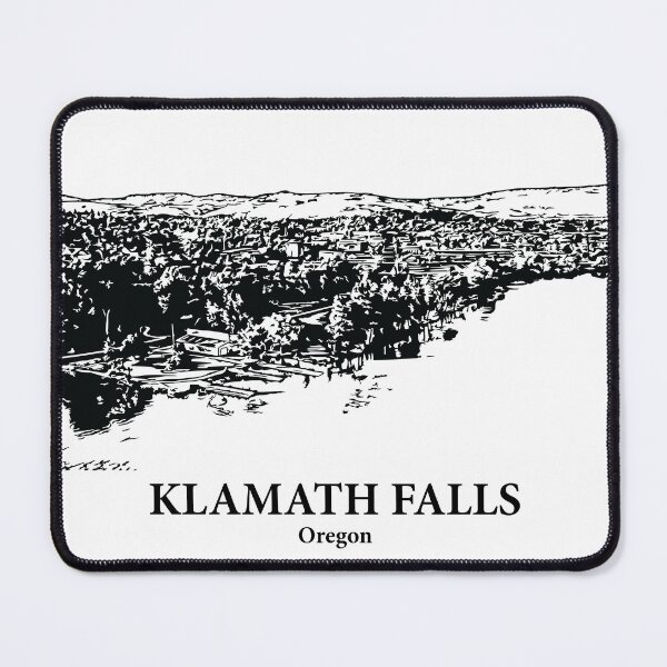 Item preview, Klamath Falls OR - Ink Cityscape Illustration designed and sold by Lakeric Cityscapes.