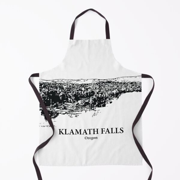 Item preview, Klamath Falls OR - Ink Cityscape Illustration designed and sold by Lakeric Cityscapes.