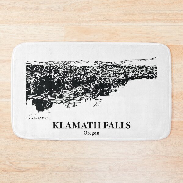 Item preview, Klamath Falls OR - Ink Cityscape Illustration designed and sold by Lakeric Cityscapes.