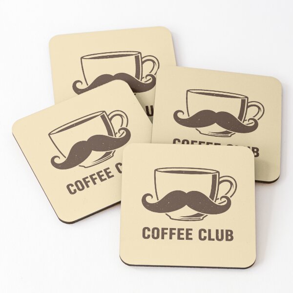 Item preview, Coffee Club Mustache - Funny Vintage Design designed and sold by WowDezign.