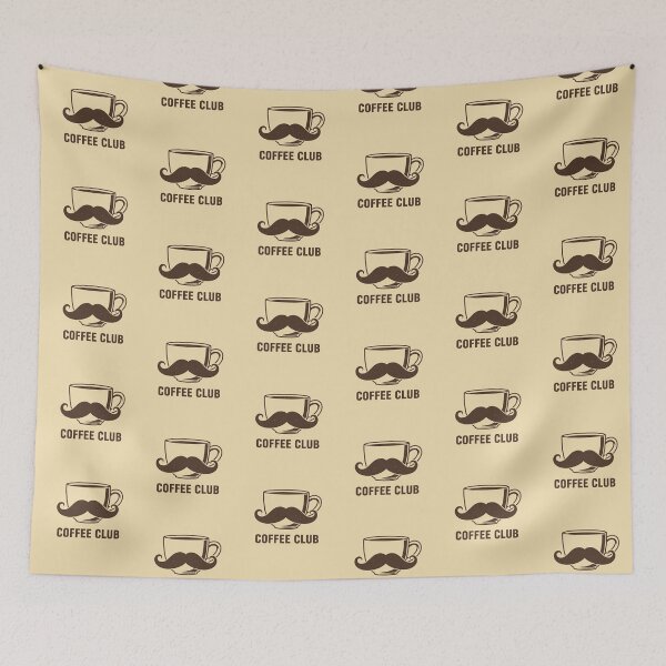 Item preview, Coffee Club Mustache - Funny Vintage Design designed and sold by WowDezign.