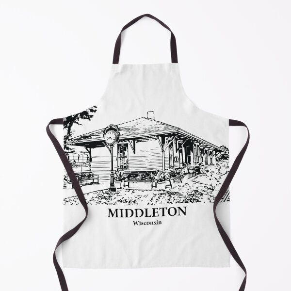 Item preview, Middleton WI - Ink Cityscape Illustration designed and sold by Lakeric Cityscapes.